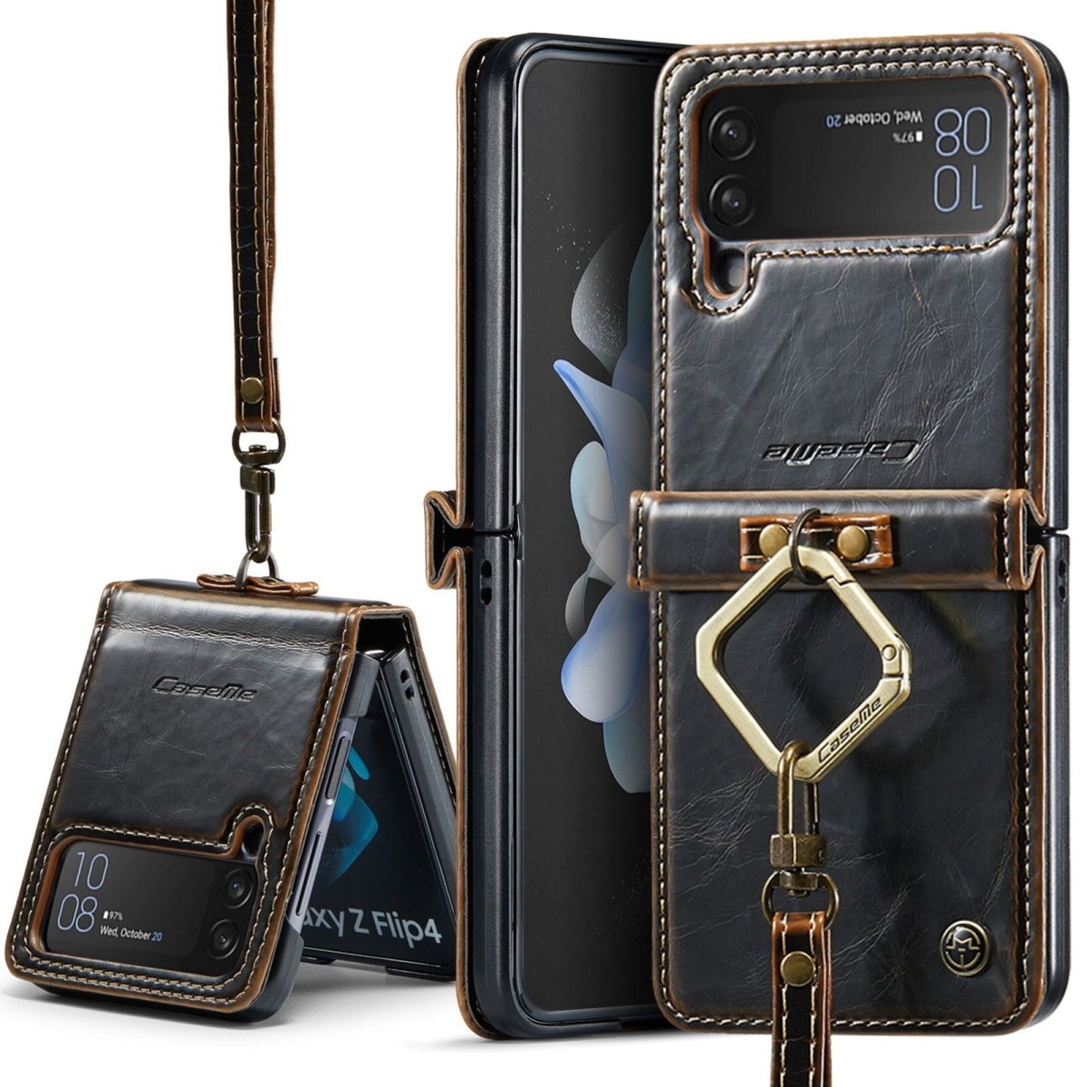 Lauri Luxury Magnetic Leather Wallet Case for Samsung Galaxy Z Flip 4