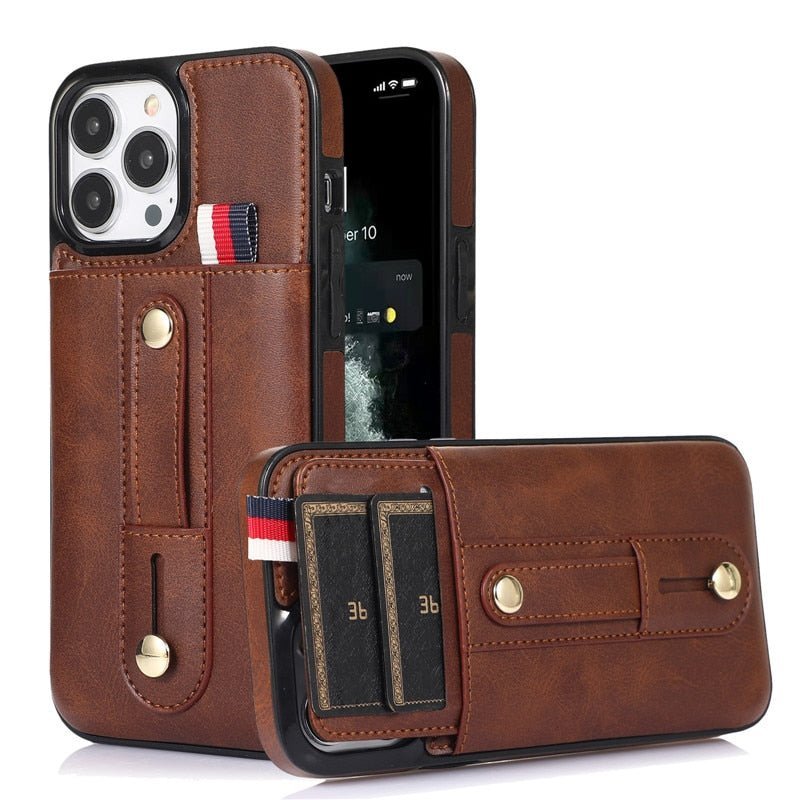 Leo Retro Leather Case with Card Slot For iPhone 15 Series
