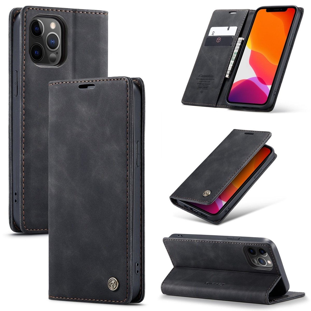 London Leather Wallet iPhone Case For iPhone 13, 14 & 15 Series