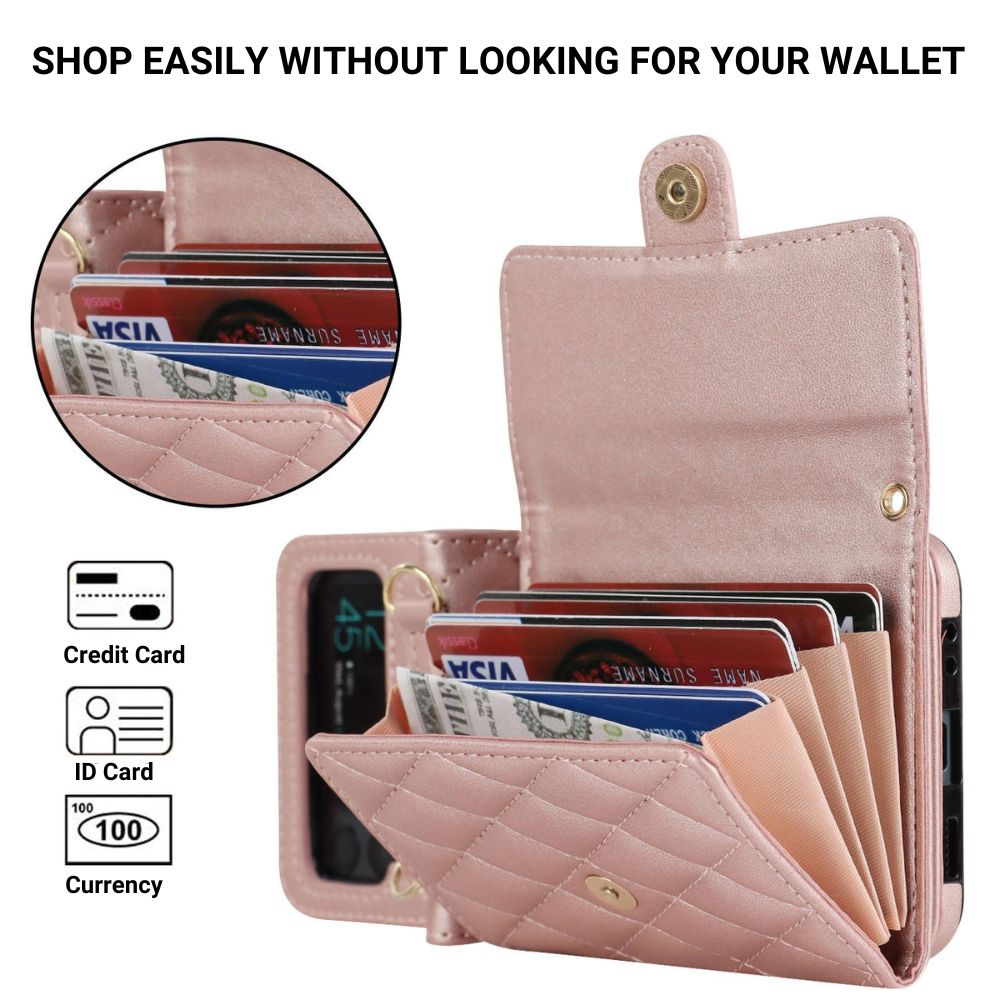 Maris Leather Wallet Case for Samsung Galaxy Z Flip With Long Lanyard