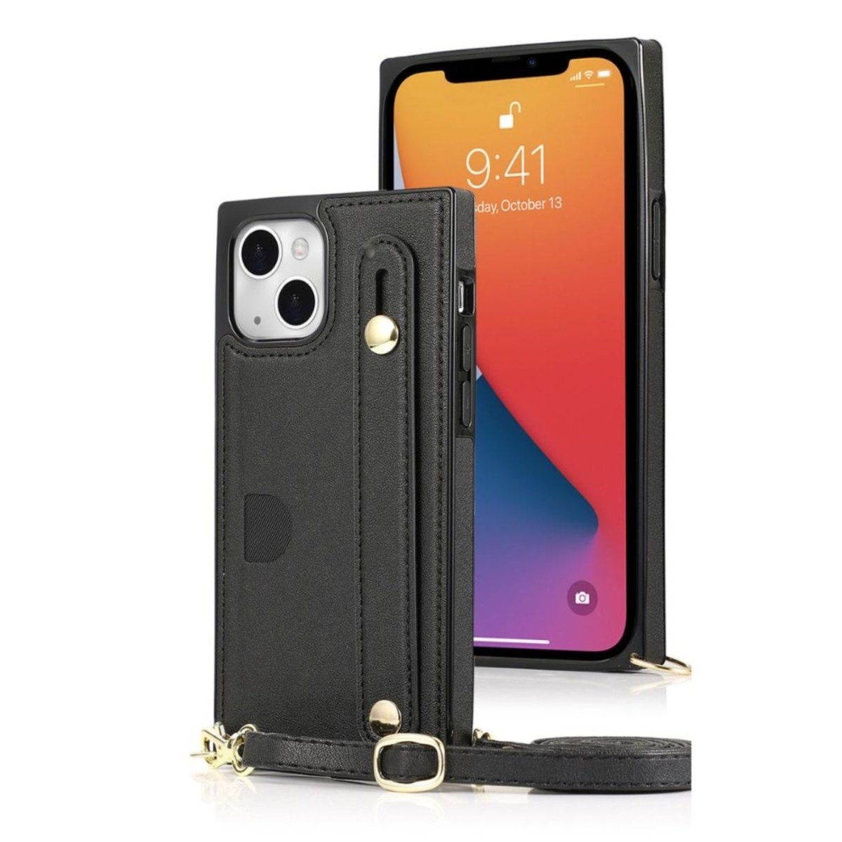 Nox Slim Leather Shockproof iPhone Case With Wrist Strap