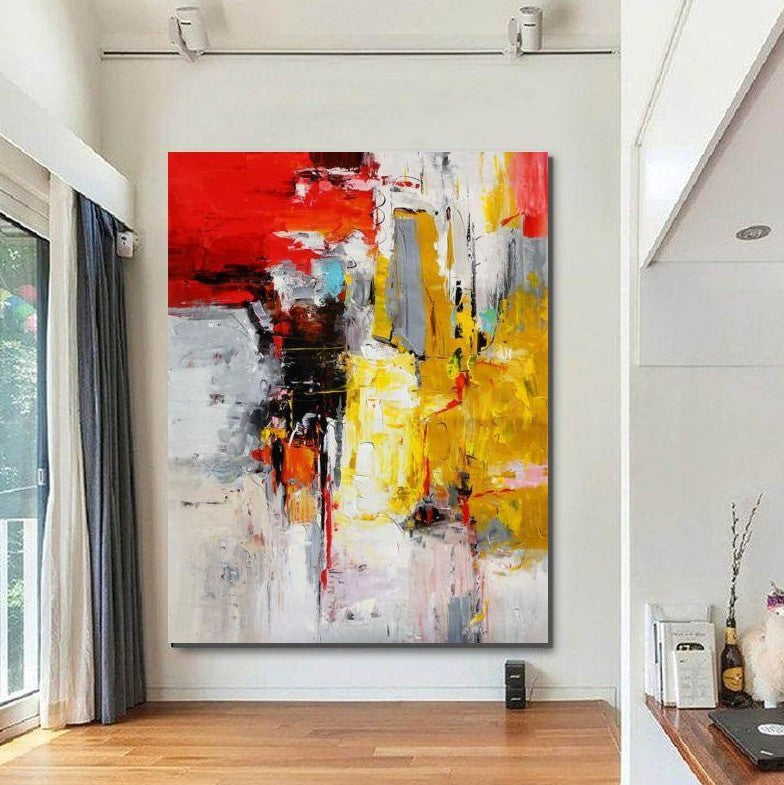 Canvas Painting for Living Room, Modern Wall Art Painting, Huge Contemporary Abstract Artwork