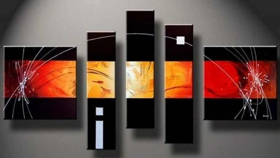 Black Abstract Painting, Contemporary Art, Living Room Wall Decor, Art on Canvas, Extra Large Painting, Abstract Painting