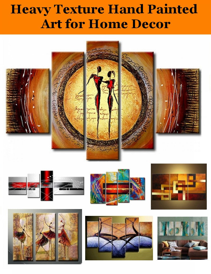 Heavy Texture Canvas Paintings, Modern Abstract Paintings for Living R ...