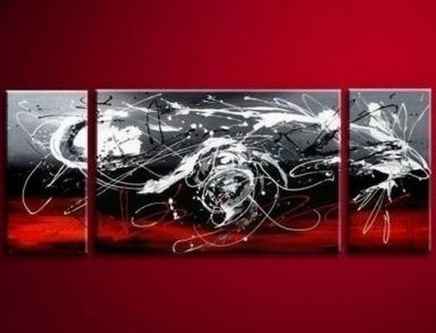 Black and Red Abstract Art, Living Room Wall Art, Modern Art, Living Room Wall Art, Painting for Sale