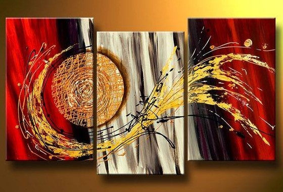 3 Piece Wall Art Painting, Modern Abstract Painting, Canvas Painting for Living Room, Modern Wall Art Paintings, Large Painting for Sale