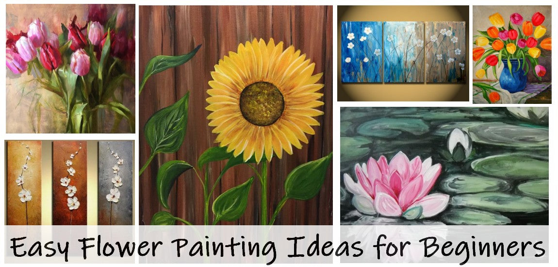 Acrylic Flower Painting Ideas for Beginners, Simple Abstract Flower Paintings, Beautiful DIY Flower Painting Ideas for Kids, Easy Flower Painting Ideas for Beginners