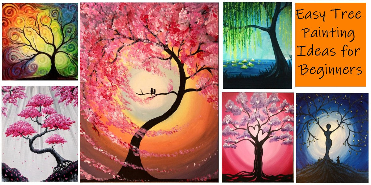 Easy Tree Painting Ideas for Beginners, Simple Landscape Painting Ideas, Beautiful Landscape Painting Ideas, Easy Acrylic Painting on Canvas