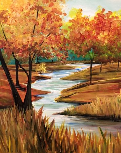 fall landscape acrylic painting