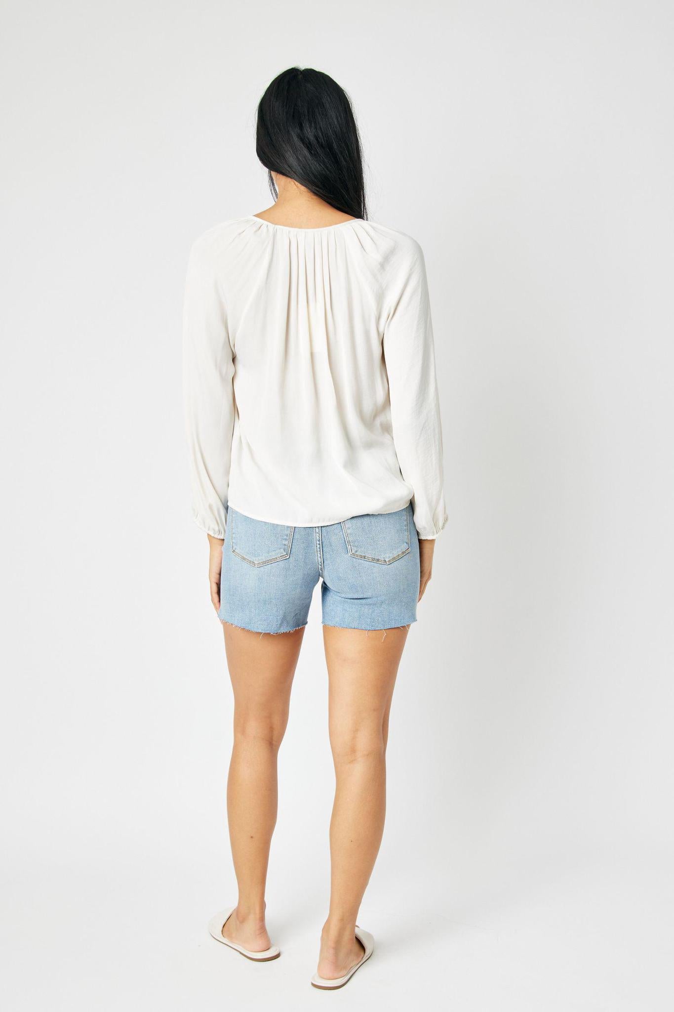 Judy Blue Mid Rise Cut Off Shorts