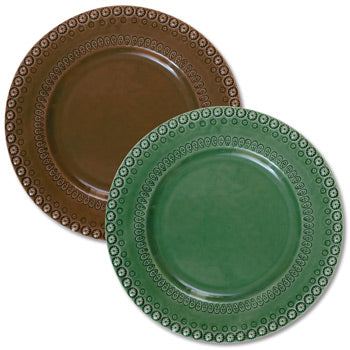 Bordallo Green Scalloped Dinner Plate