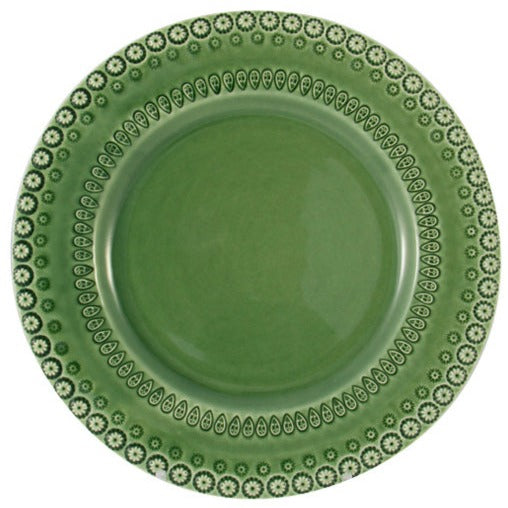 Bordallo Green Scalloped Dinner Plate