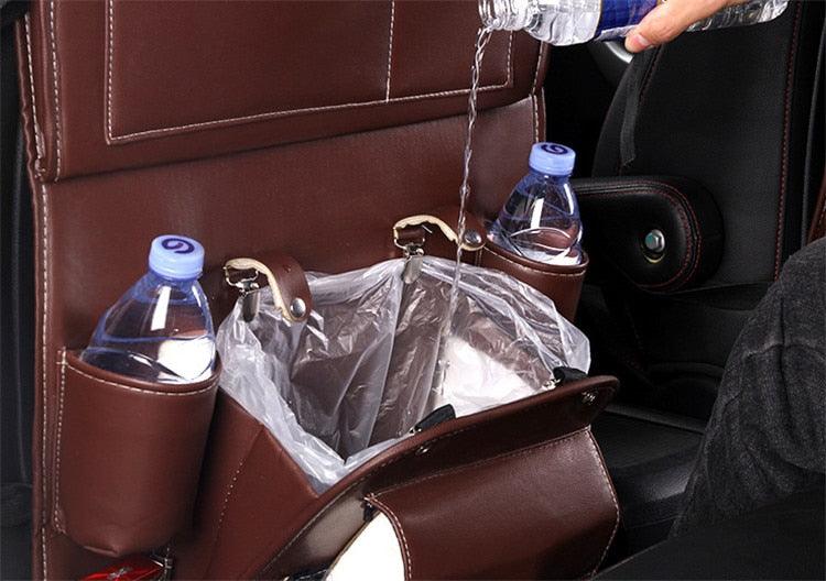 PU Leather Waterproof Car Seat Hanging Organizer