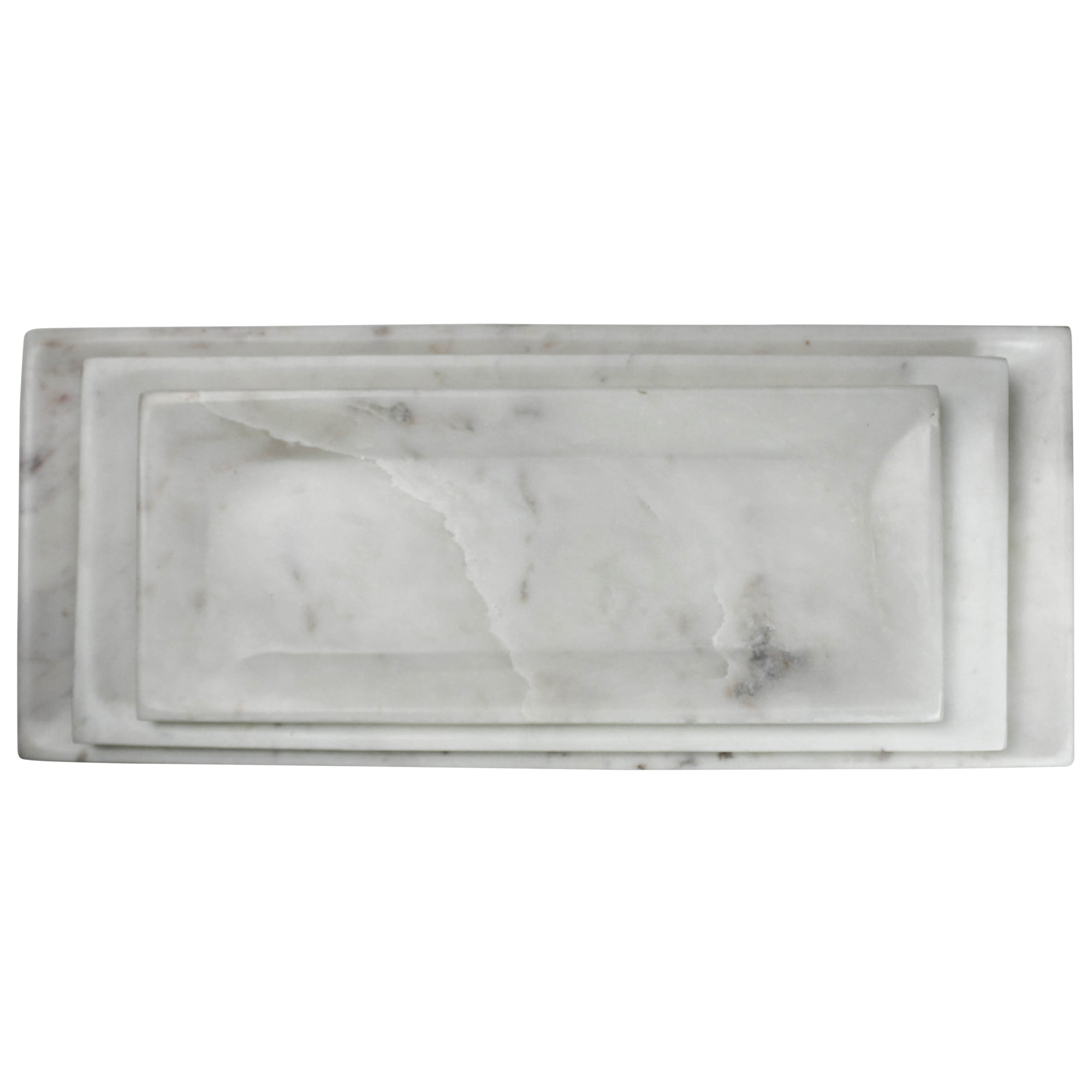 Essex Rectangle Plate, Marble - Small Set Of 4 By HomArt