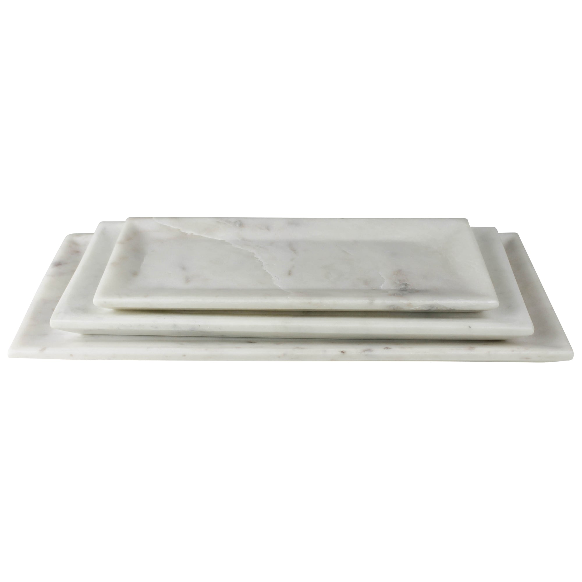 Essex Rectangle Plate, Marble - Small Set Of 4 By HomArt