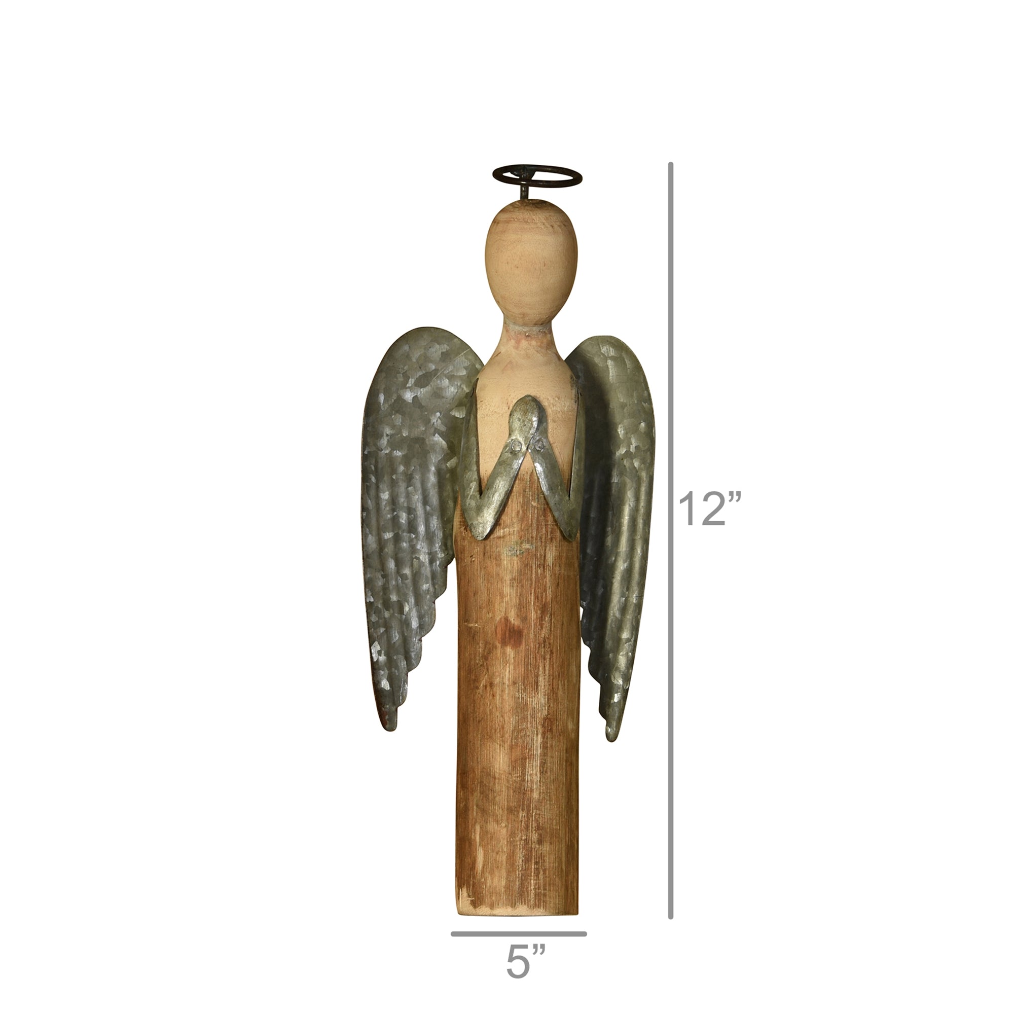 Angel at Prayer, Wood & Metal - Small Set Of 4 By HomArt