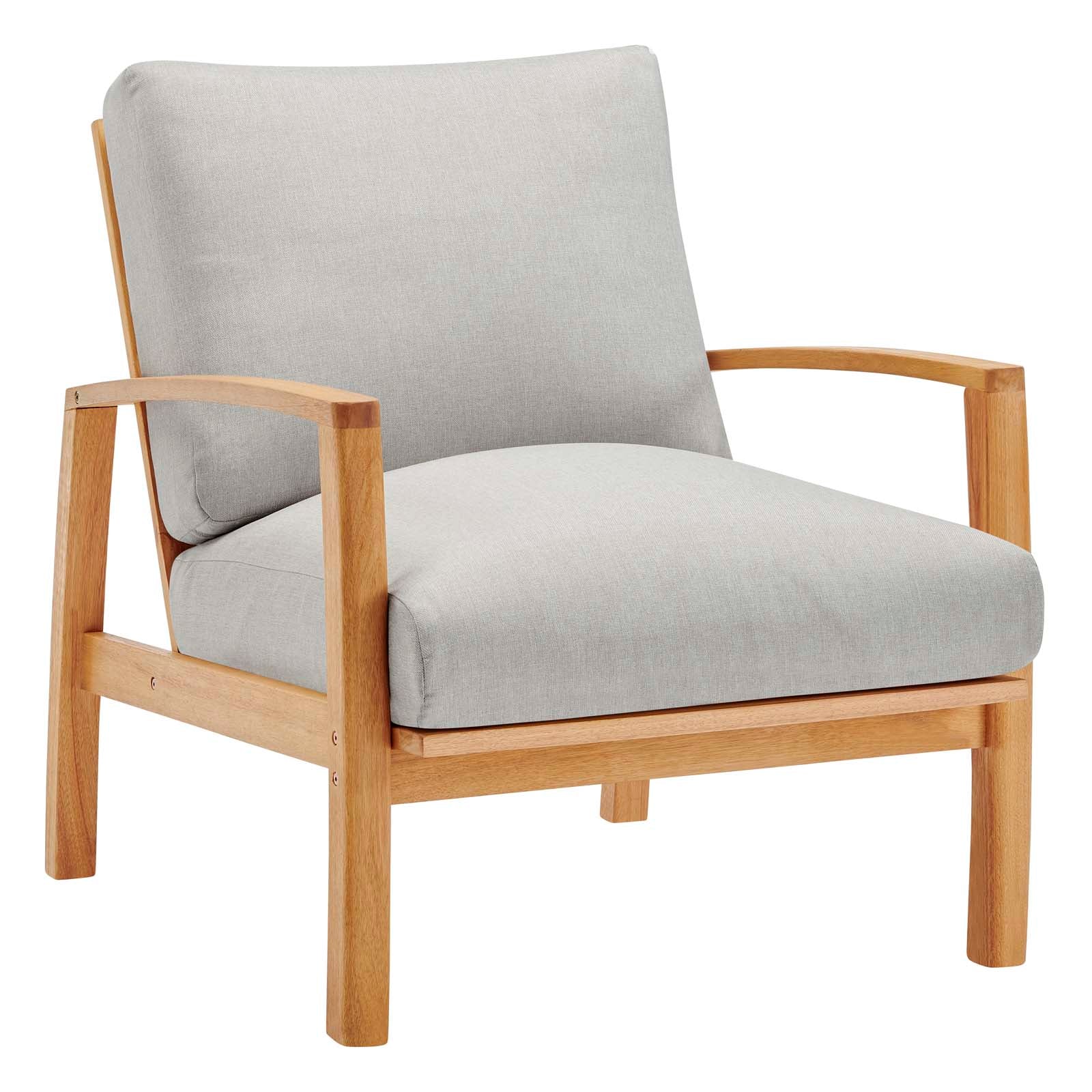Orlean Outdoor Patio Eucalyptus Wood Lounge Armchair Set of 2 By Modway - EEI-3993