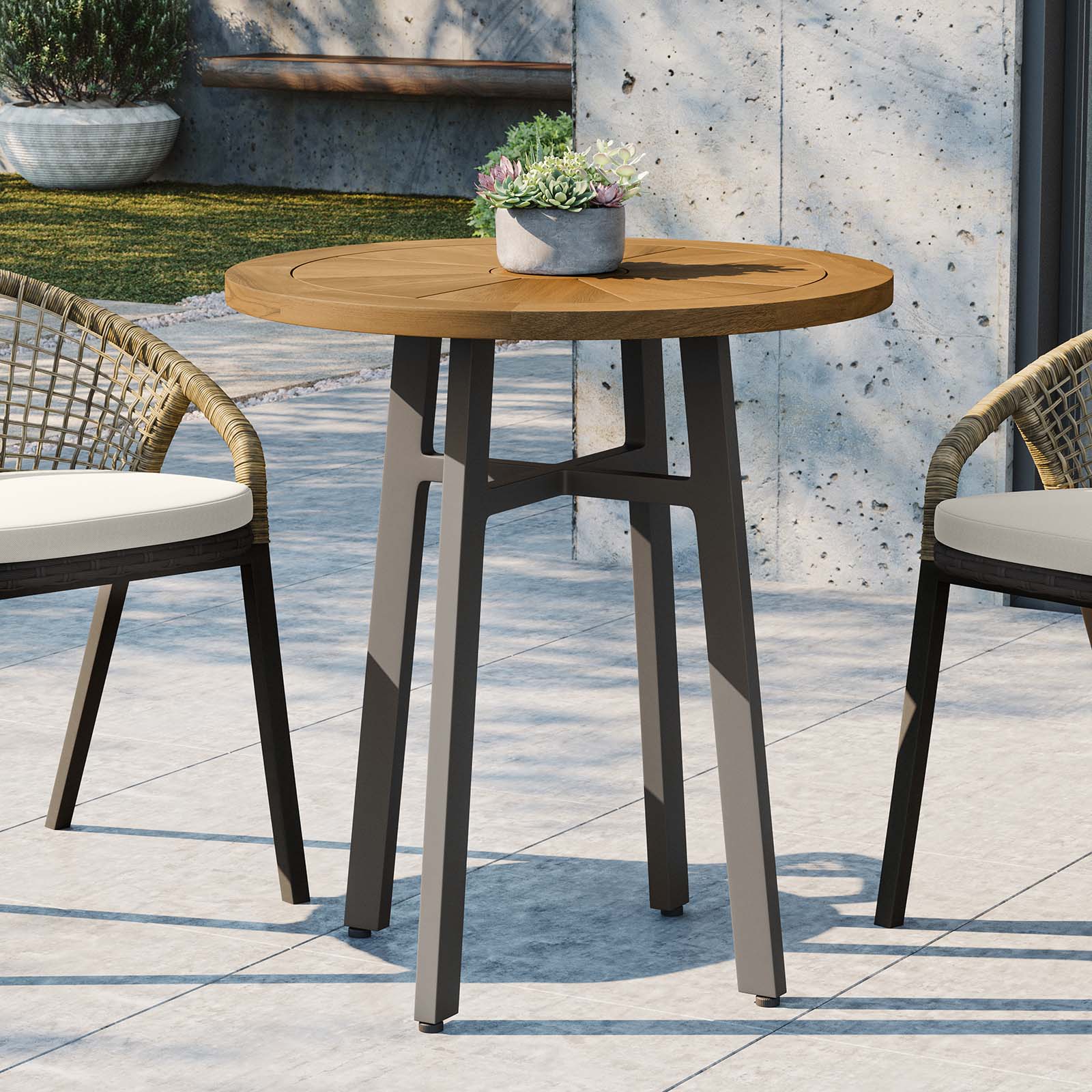 Meadow Outdoor Patio Teak Wood Dining Table By Modway - EEI-5312
