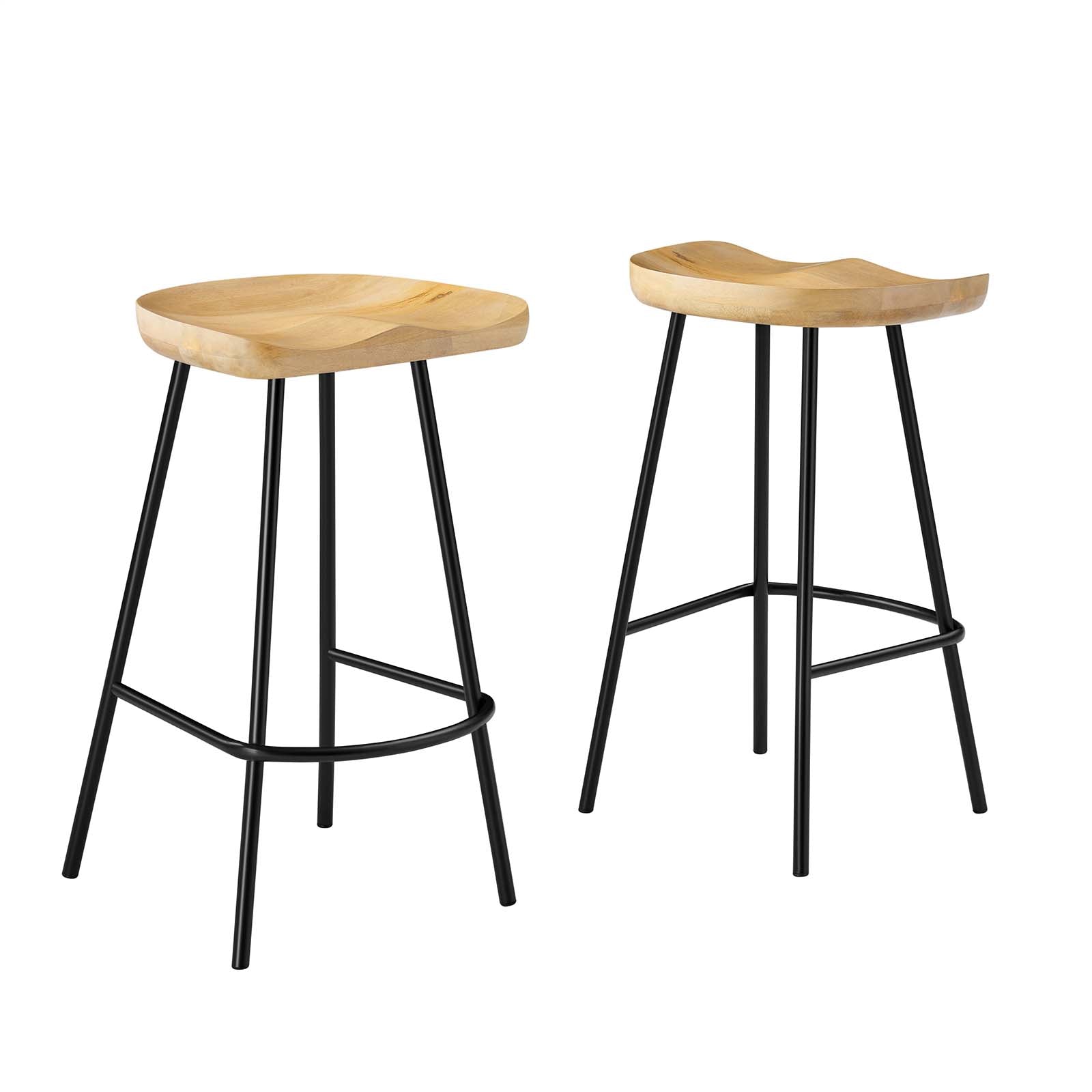 Concord Backless Wood Counter Stools - Set of 2 By Modway - EEI-6741