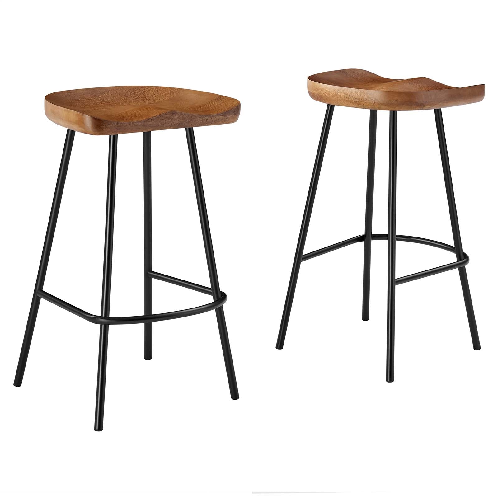 Concord Backless Wood Counter Stools - Set of 2 By Modway - EEI-6741
