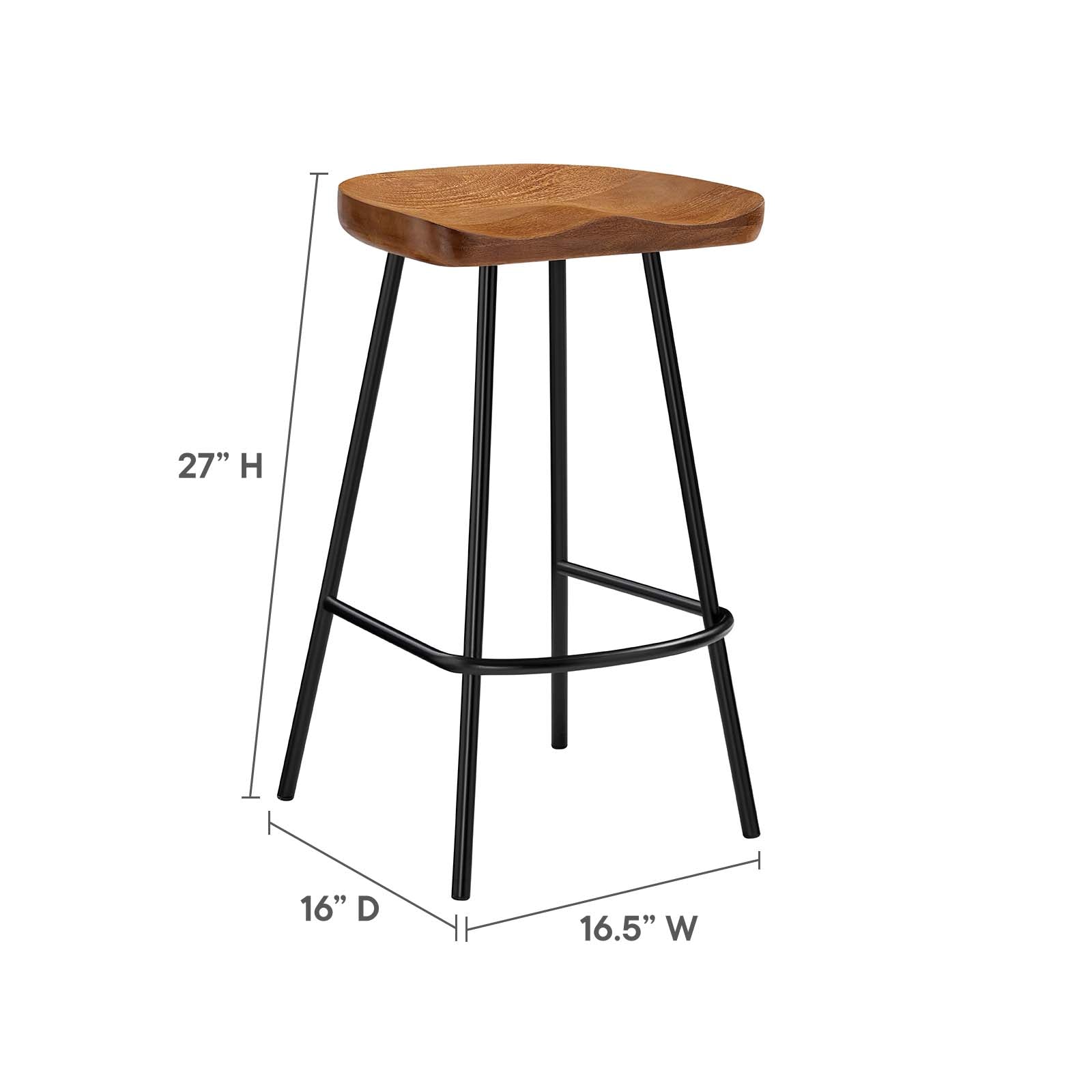 Concord Backless Wood Counter Stools - Set of 2 By Modway - EEI-6741