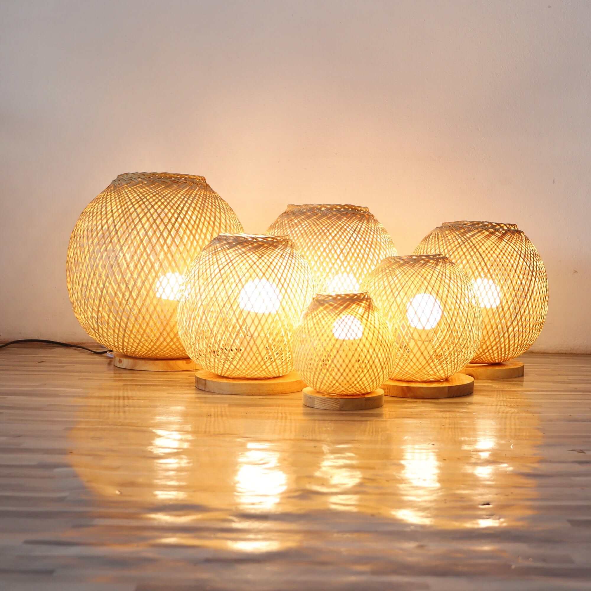 Chi Na Bamboo Weaving Table Lamp - Organic Elegance Illuminated By Thaihome