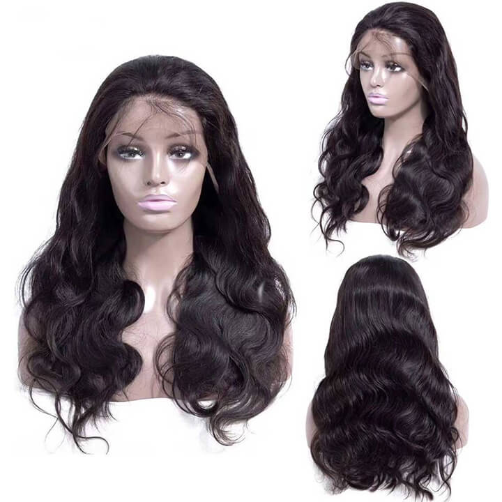 13X4 HD Undetected Transparent Swiss Lace Front Wig Brazilian Body Wave Human Hair Wigs