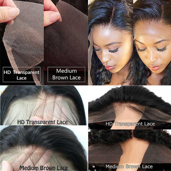 13X4 HD Undetected Transparent Swiss Lace Front Wig Brazilian Body Wave Human Hair Wigs
