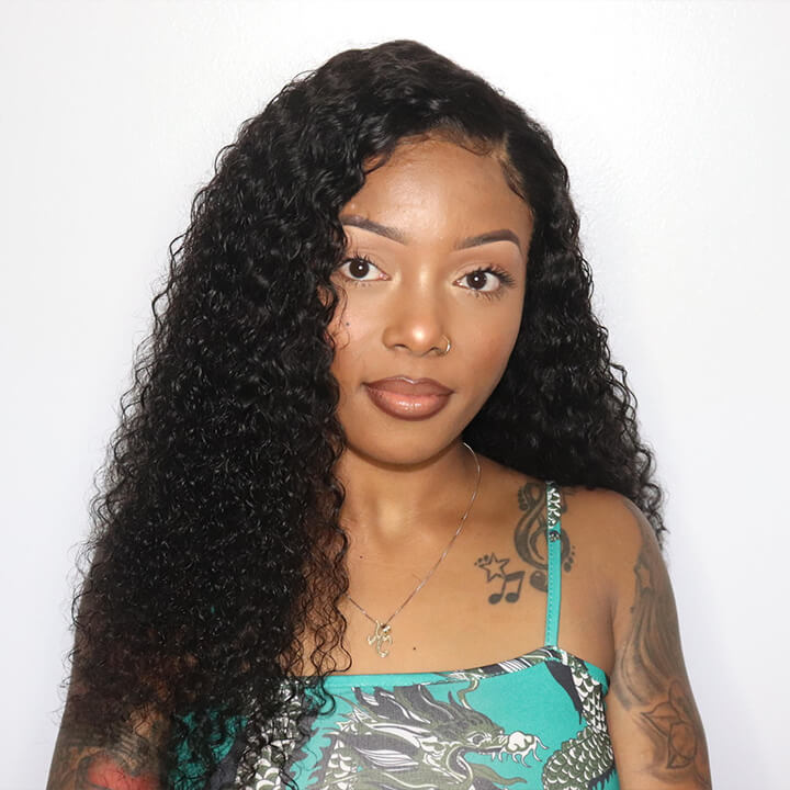 Fake Scalp Lace Front Wigs 13x4 Pre plucked Brazilian Deep Curly 100% Human Hair Wigs Glueless Lace Wigs