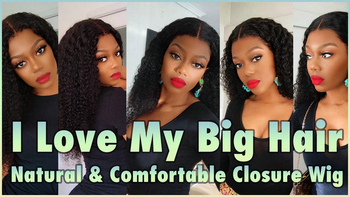 Kinky Curly Lace Closure Human Hair Wigs For Black Women Remy Brazilian Afro Curly Hair Wigs