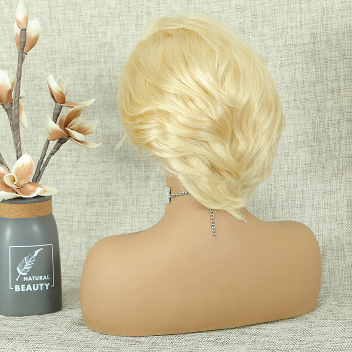 Short Blonde Pixie Cut Hair
