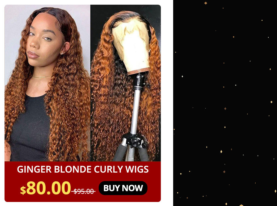 Ginger Blonde Curly Wigs