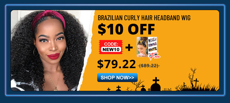 Brazilian Curly Hair Headband Wig