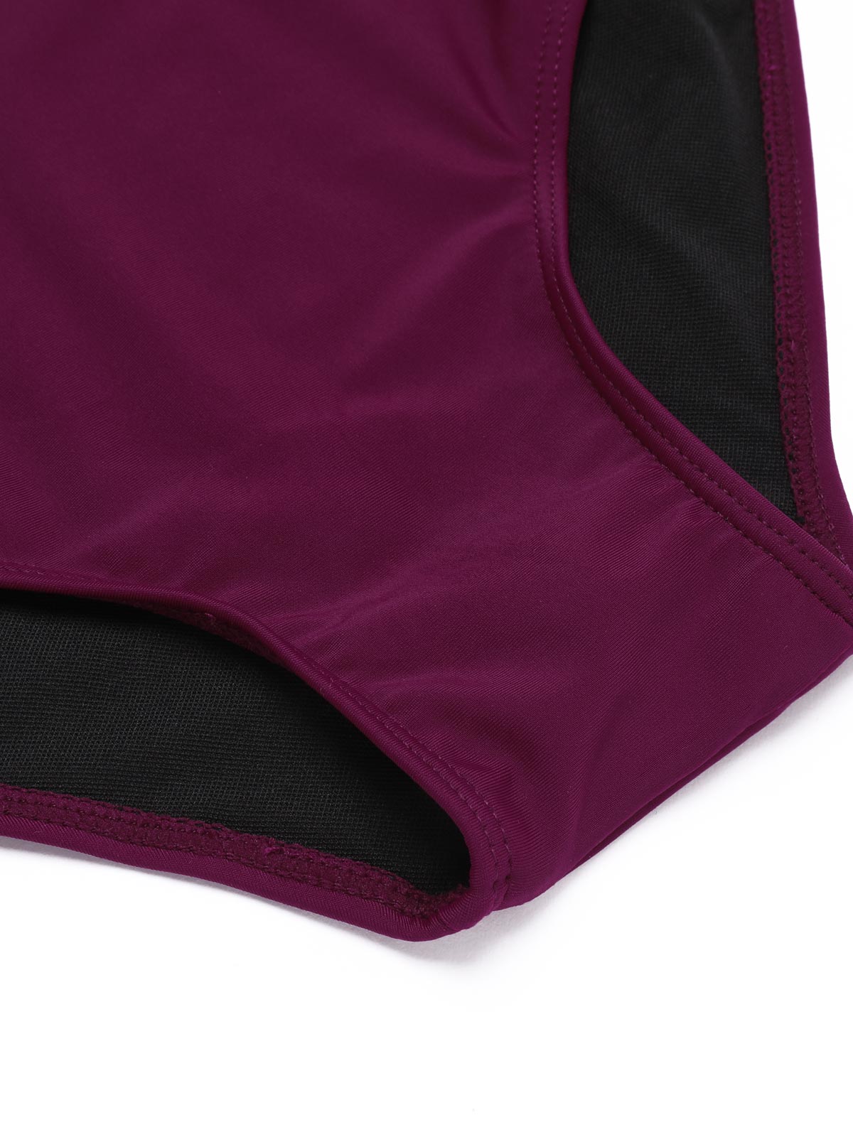 Maillot De Bain Une Pièce Framboise Violet Col V