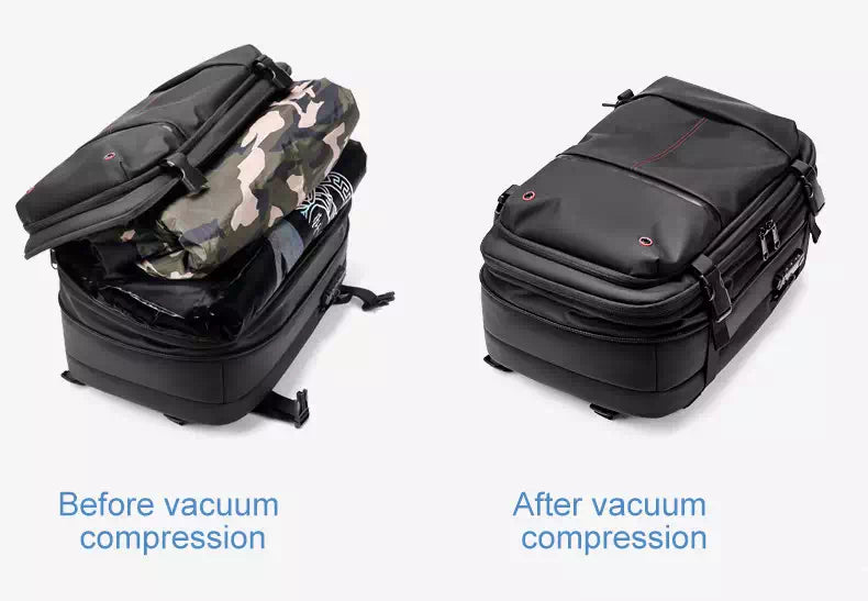 Travel backpack with expandable design for ample storage