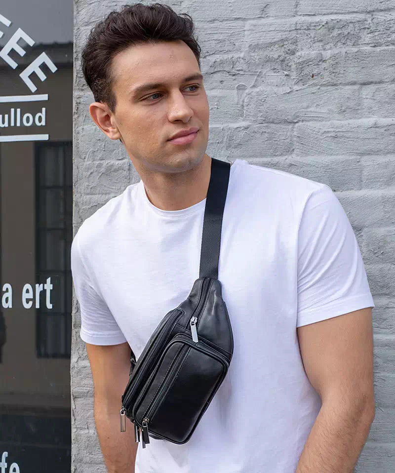 leather fanny pack for men