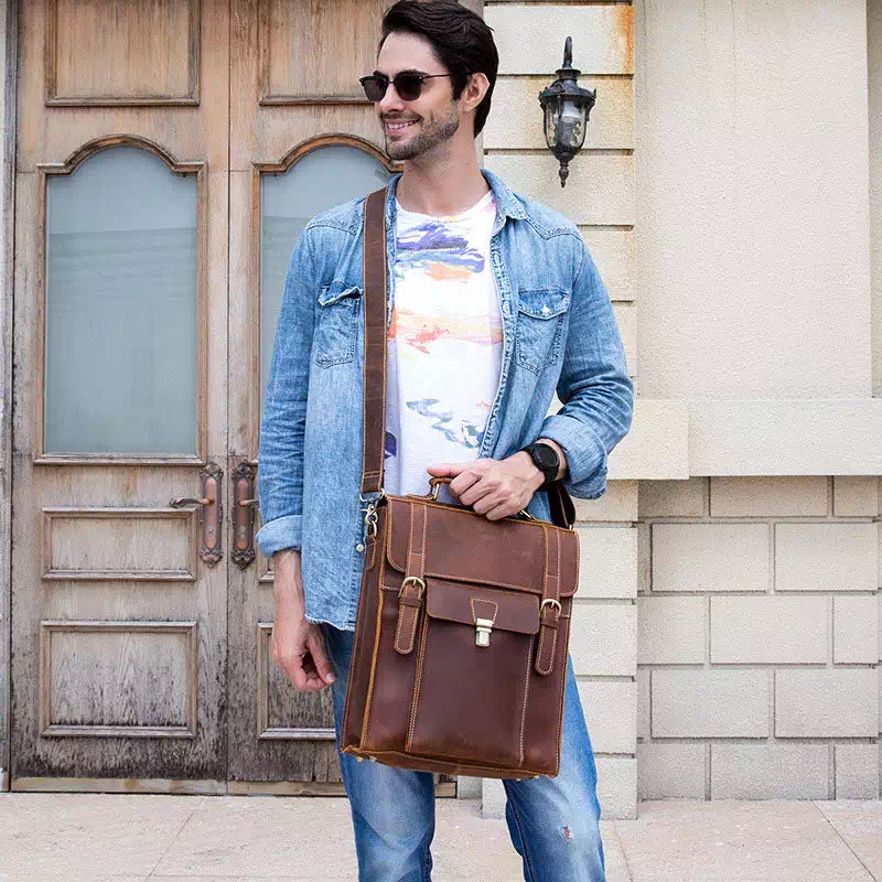 Leder-Rucksack, braun