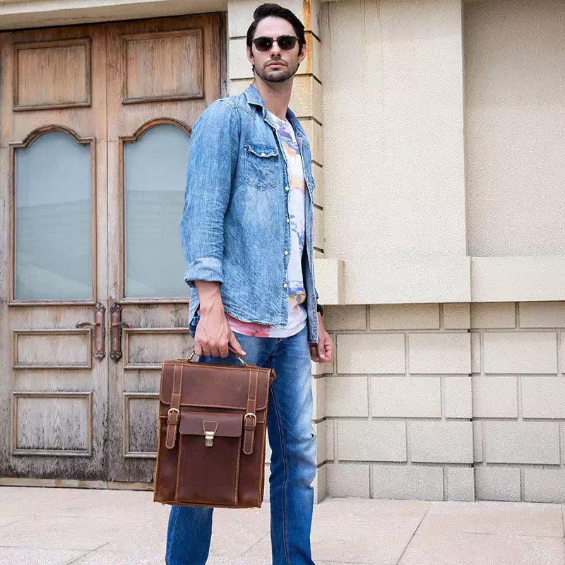 Leder-Rucksack, braun