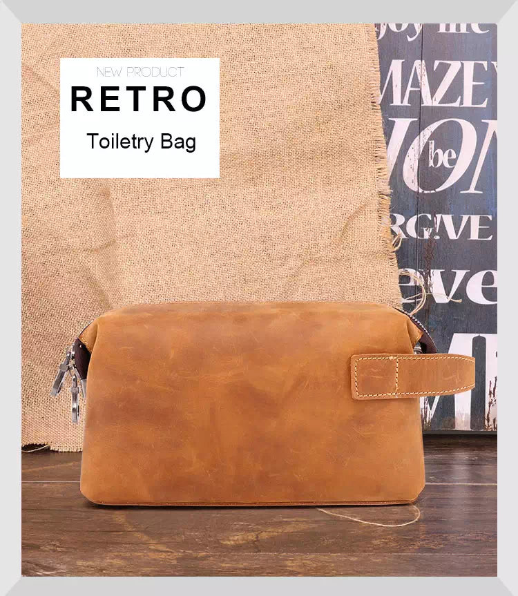 Kit de toilettage en cuir Premium Crazy Horse