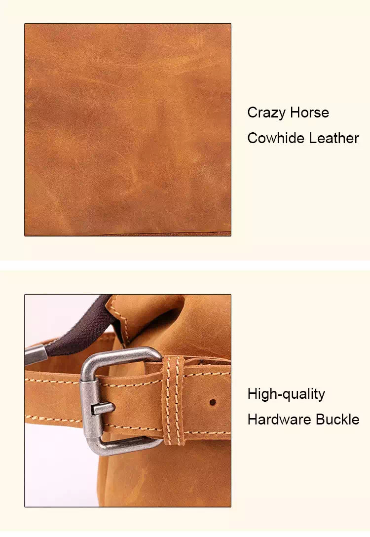 Accessoire de toilettage exclusif pour homme en cuir Crazy Horse