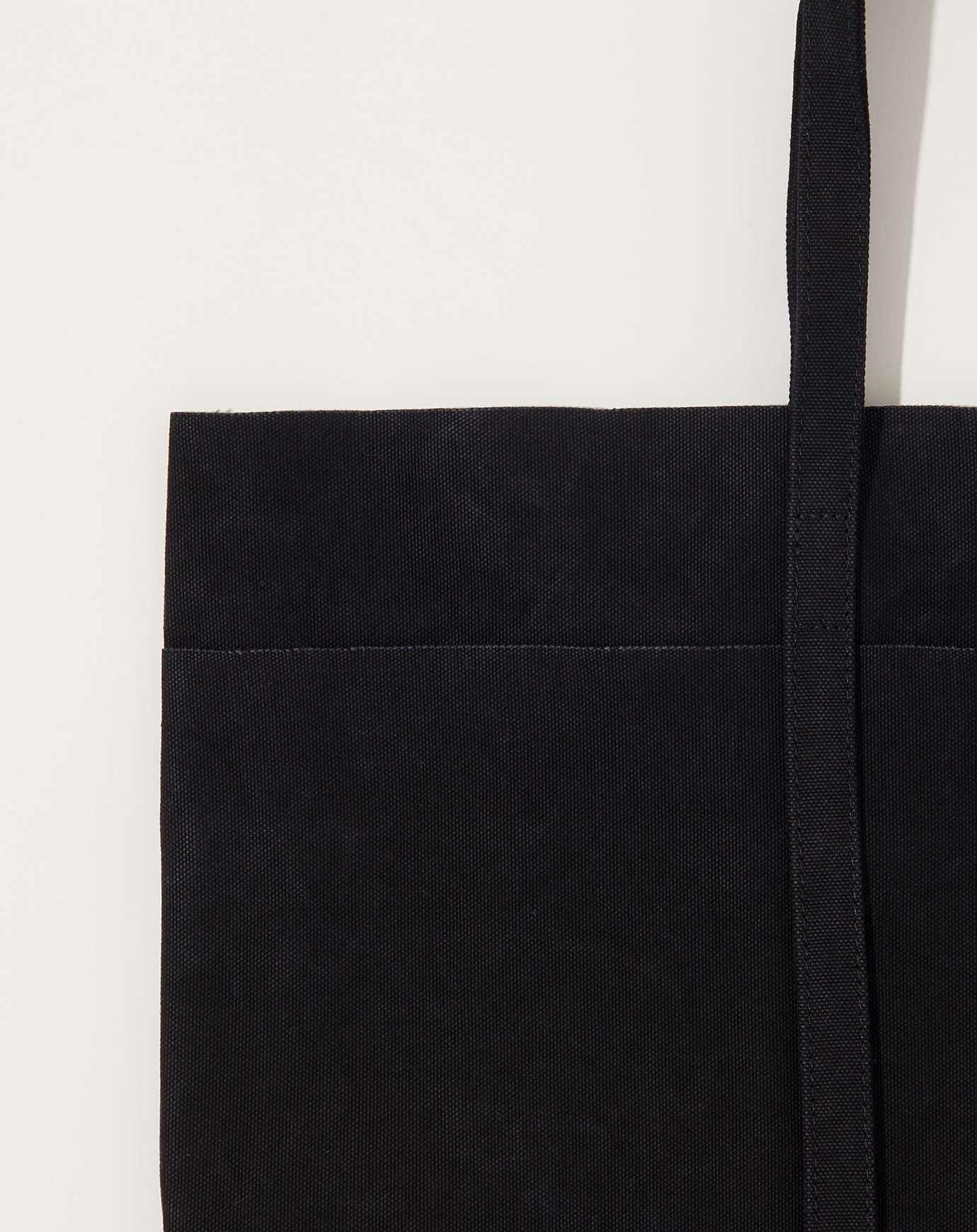 Washed Canvas 6 Pocket Tote in Black