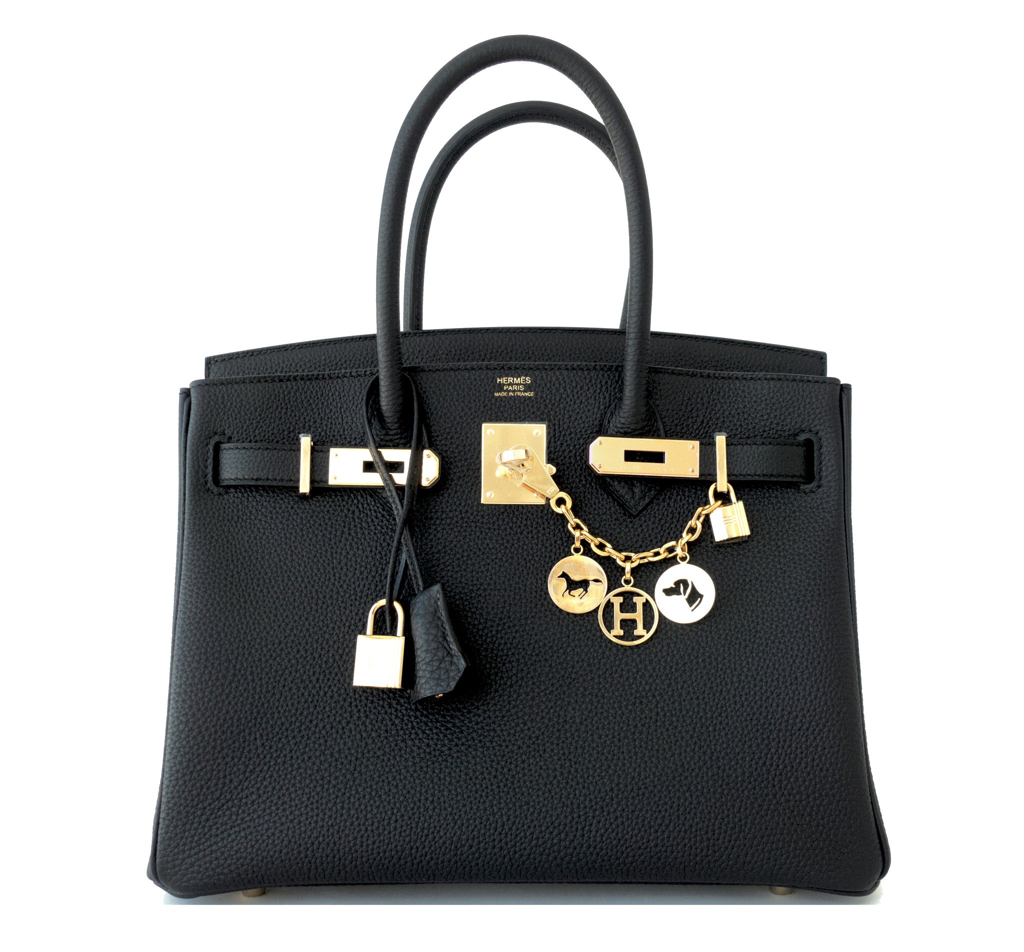 hermes black 30cm birkin togo gold hardware