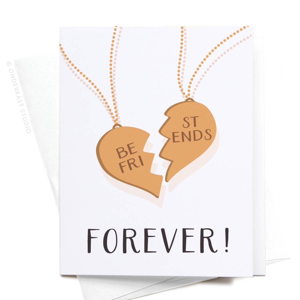 Best Friends Forever Necklace Greeting Card