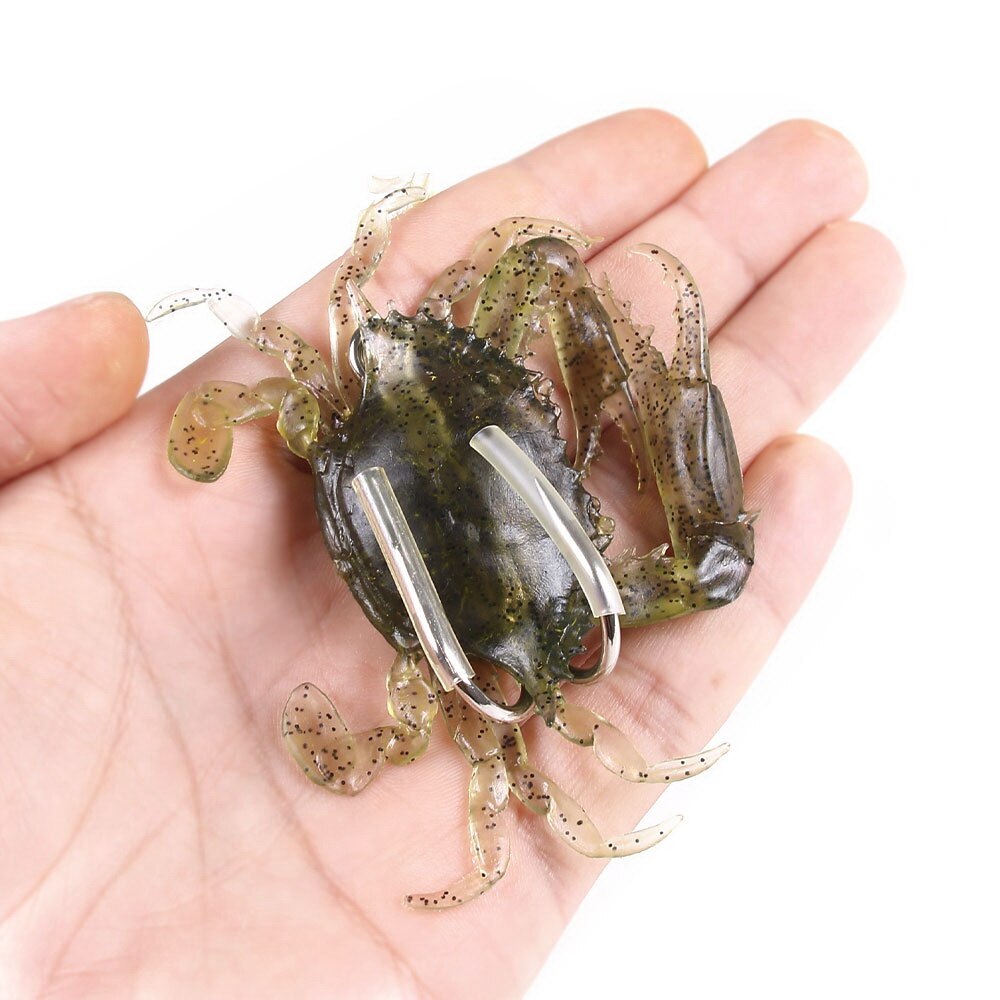 Bionic Crab Soft Silicone Artificial Lifelike Fishing Lure 80mm 19g