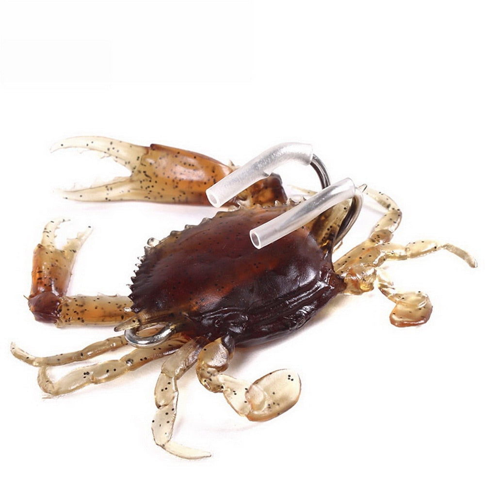 Bionic Crab Soft Silicone Artificial Lifelike Fishing Lure 80mm 19g