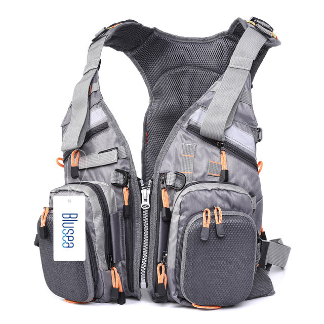 Fly Fishing Vest For Breathable Comfort With Adjustable Straps And Multiple Pockets