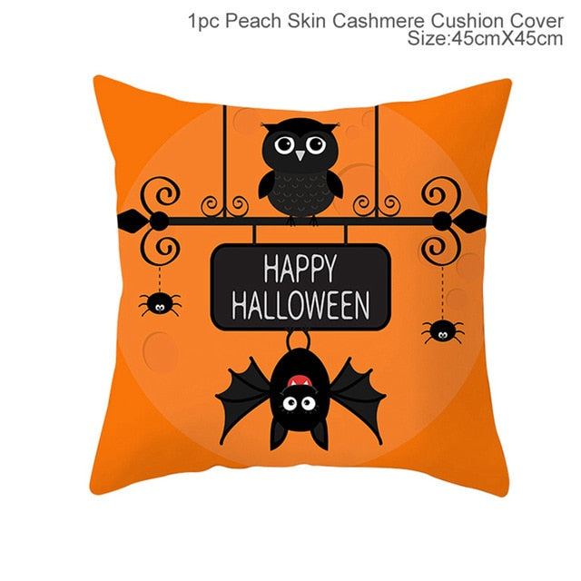 BETTER BOO Halloween Decoration For Home Cartoon Pumpkin Bat Ghost Pillowcase Horror Accessories