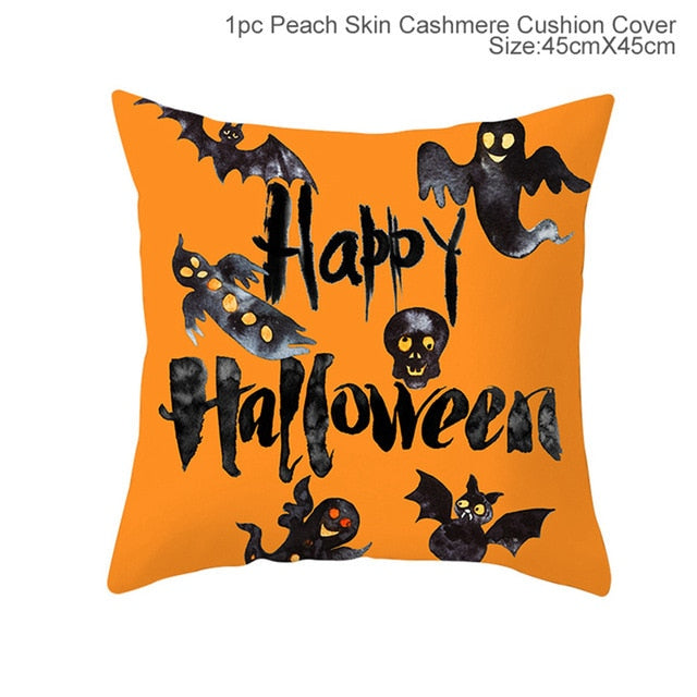 BETTER BOO Halloween Decoration For Home Cartoon Pumpkin Bat Ghost Pillowcase Horror Accessories