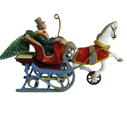 Hallmark ORNAMENT Keepsake 2001 VICTORIAN SLEIGH Horse Drawn CHRISTMAS NIB