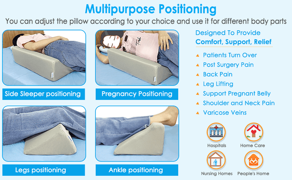 wedge pillow for positioning side sleeper pregnancy legs elevation